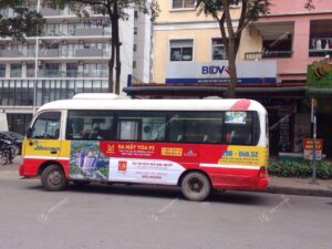 Đất Xanh Miền Bắc quảng cáo trên xe buýt Hà Nội