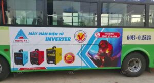 Hồng Ký quảng cáo trên xe bus tại Hà Nội - TPHCM