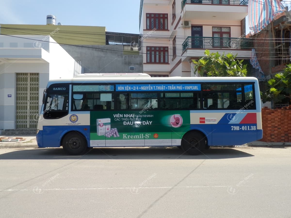 quảng cáo xe bus tại Nha Trang