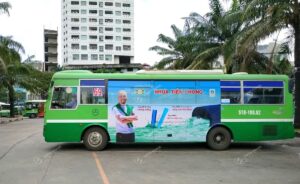 Nhựa Tiền Phong quảng cáo trên bus Trung - Nam bộ