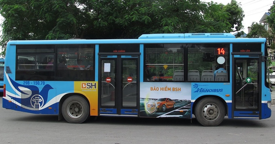 Tổng hợp những nhãn hàng đã quảng cáo trên xe bus