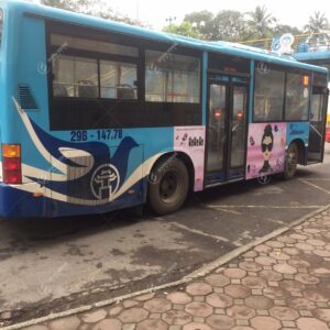 quảng cáo trên xe bus của nước hoa Miso tại Hà Nội
