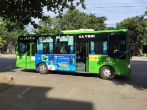 Phong Vũ quảng cáo trên xe bus tại Nghệ An và Hà Tĩnh