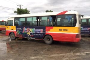 Sơn Joton quảng cáo trên xe bus tuyến Hà Tĩnh - Kỳ Anh