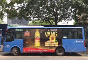 Dầu ăn Meizan Gold - Quảng cáo trên xe bus toàn quốc