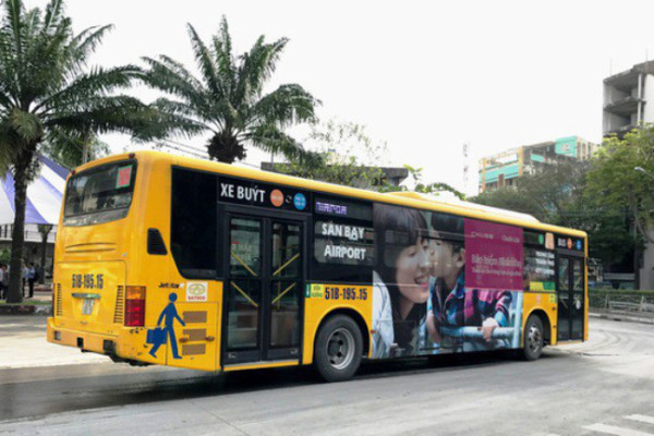 Quảng cáo trên tuyến xe buýt sân bay Tân Sơn Nhất – Tuyến xe 159