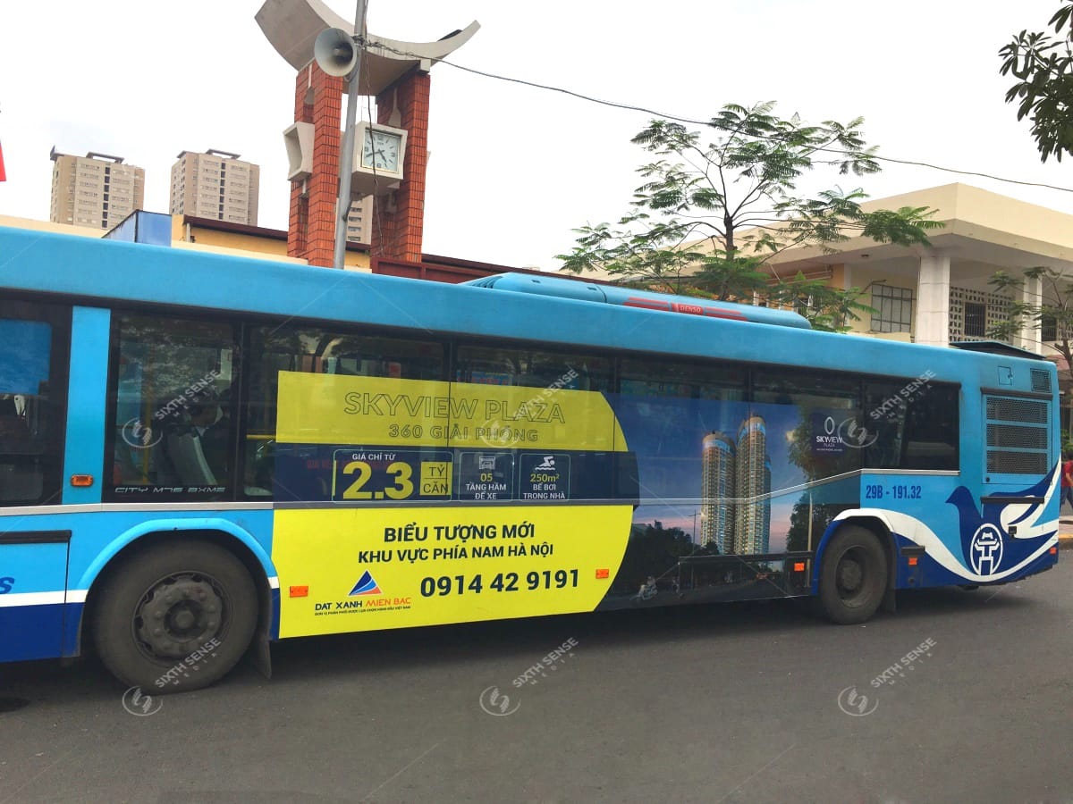 Dự án quảng cáo xe bus Hà Nội về Sky View Plaza