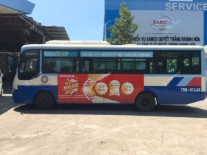 Quảng cáo trên xe bus Miền Trung - Tuần lễ Vàng tại Nguyễn Kim