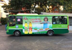 quảng cáo trên xe bus HCM của Meizan