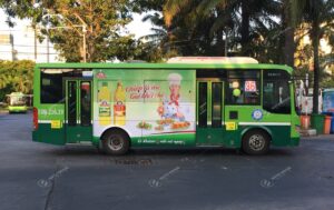 quảng cáo trên xe bus HCM của Meizan