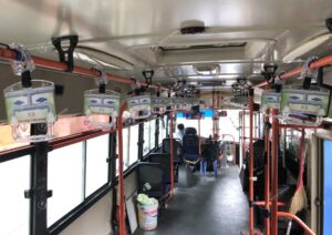 Quảng cáo trên tay cầm xe bus - Thương hiệu Nhựa Tiền Phong