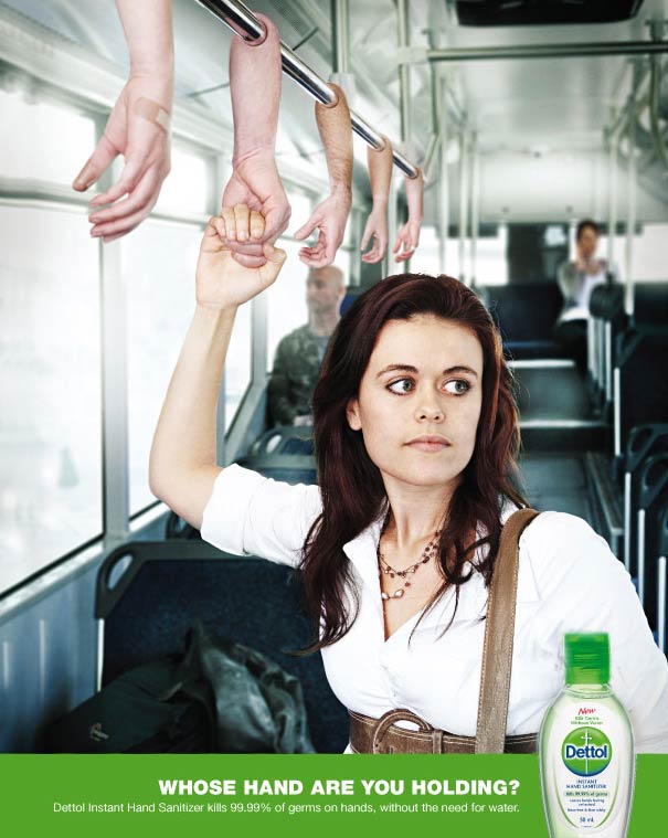 Trên thế giới "người ta" làm quảng cáo tay cầm xe bus như thế nào?