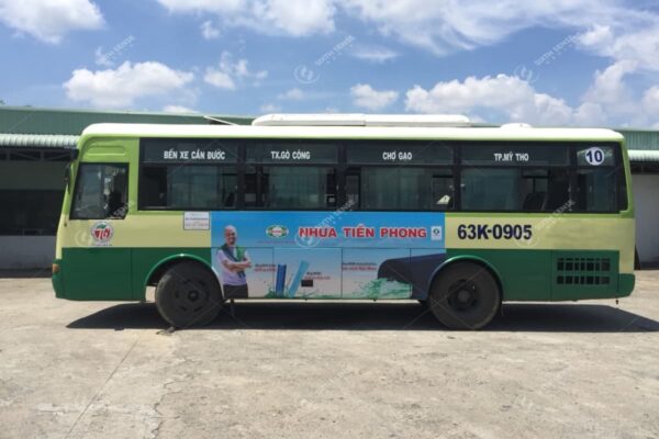 Quảng cáo xe buýt ở Tiền Giang