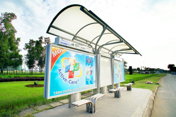 quảng cáo nhà chờ xe bus tại Tiền Giang