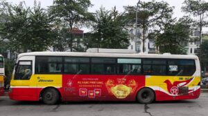 Quảng cáo trên xe bus Hà Nội cho Doji