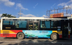 Bảo hiểm nhân thọ Fubon Life quảng cáo xe bus tại Hải Phòng