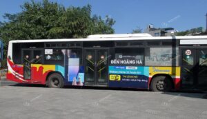quảng cáo xe bus Hà Nội của Hoàng Hà Mobile