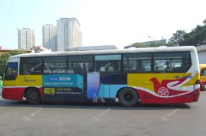 quảng cáo xe bus Hà Nội của Hoàng Hà Mobile