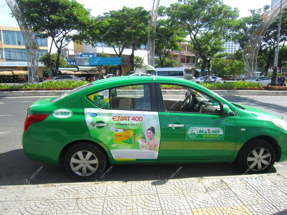 quảng cáo trên taxi ở lâm đồng