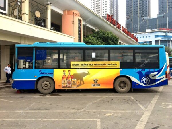 Chiến dịch quảng cáo trên xe bus tại miền Bắc của Bia Halida