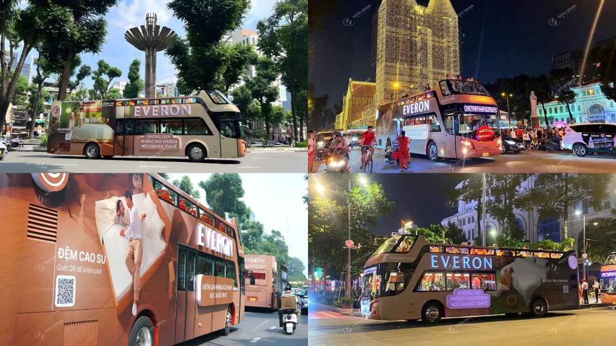 Everon biến xe bus 2 tầng thành không gian phòng ngủ độc đáo để thu hút sự chú ý
