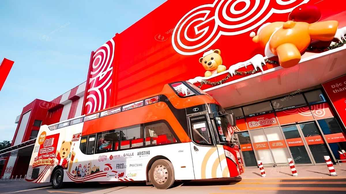 Mô hình 3D, hộp đèn và LED tạo hiệu ứng thị giác nổi bật cho quảng cáo xe bus 2 tầng