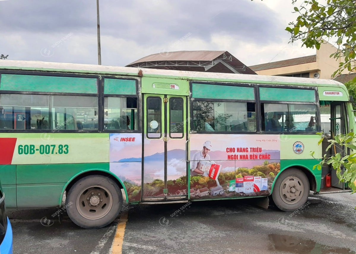 Xi măng INSEE quảng cáo xe bus tại Đồng Nai