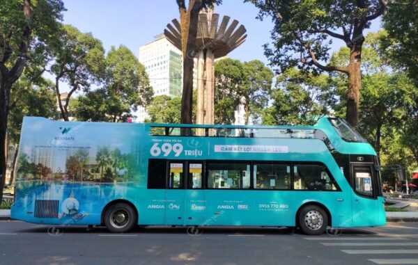 Roadshow xe bus 2 tầng quảng bá dự án West Gate Bình Chánh