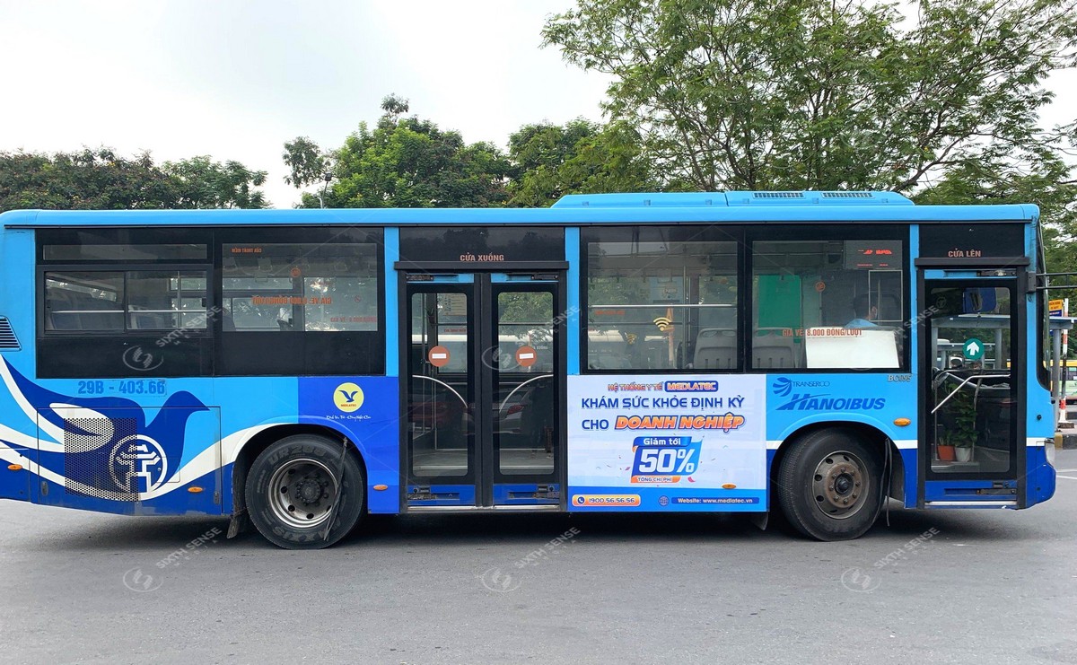 Dự án quảng cáo trên xe bus Hà Nội cho bệnh viện Medlatec