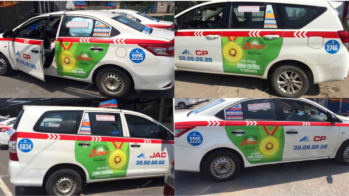 Taxi hoạt động tại khu vực trung tâm đưa Kiwi vàng Zespri đến gần hơn với người tiêu dùng (Nguồn: Dự án SSM)