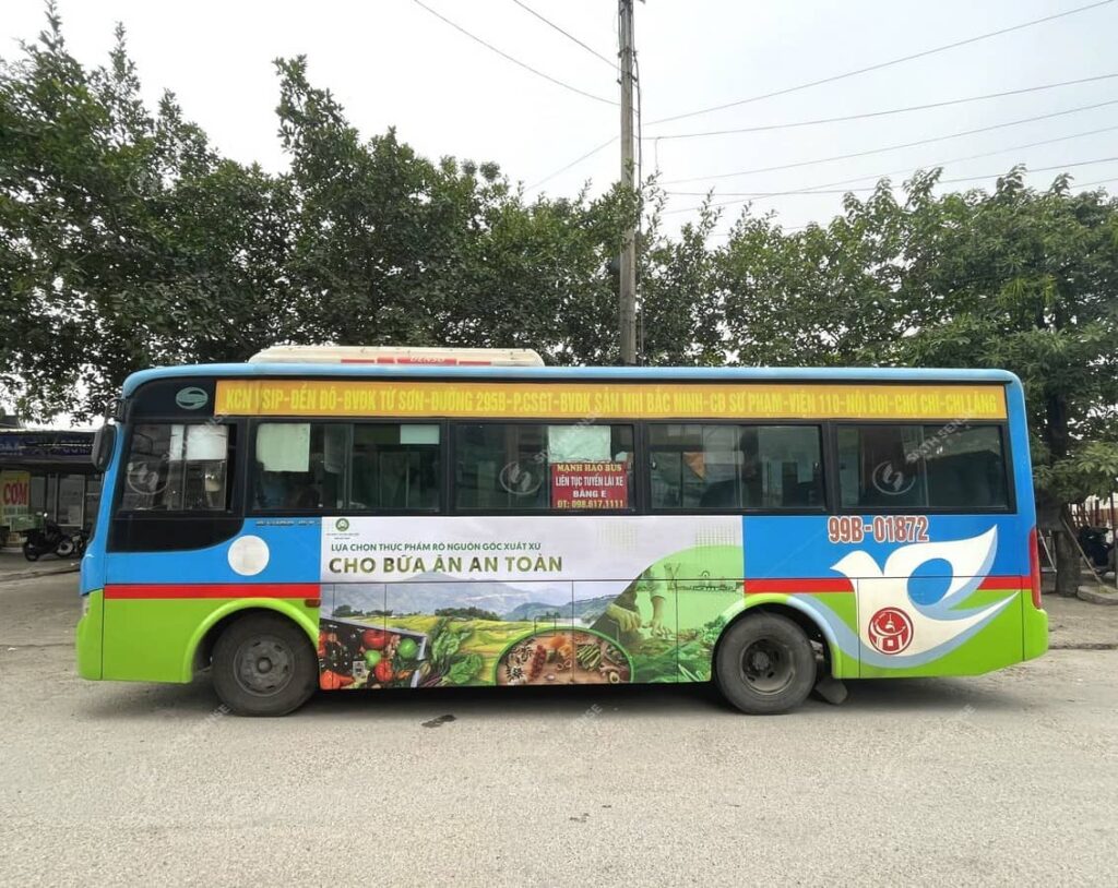 Dự án quảng cáo xe bus Bắc Ninh tuyên truyền an toàn thực phẩm
