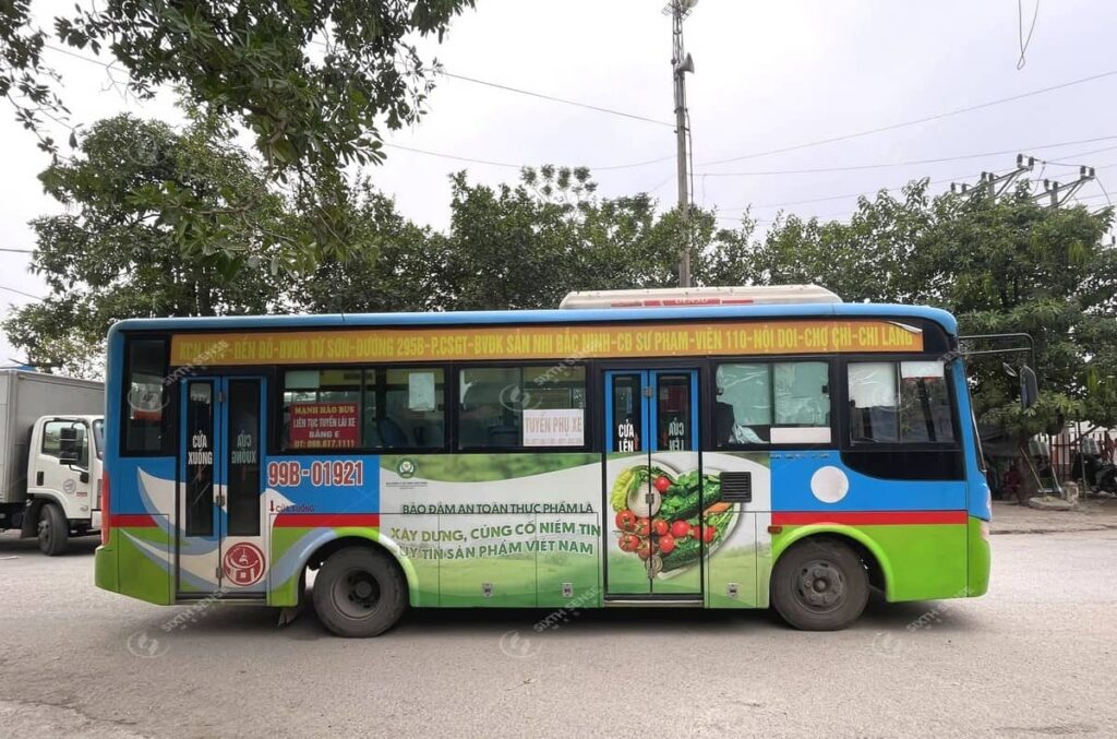 Dự án quảng cáo xe bus Bắc Ninh tuyên truyền an toàn thực phẩm