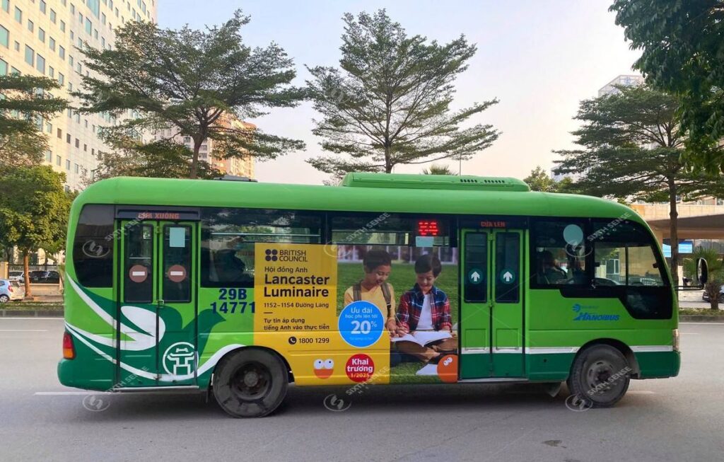 British Council Vietnam triển khai quảng cáo xe bus tại Hà Nội