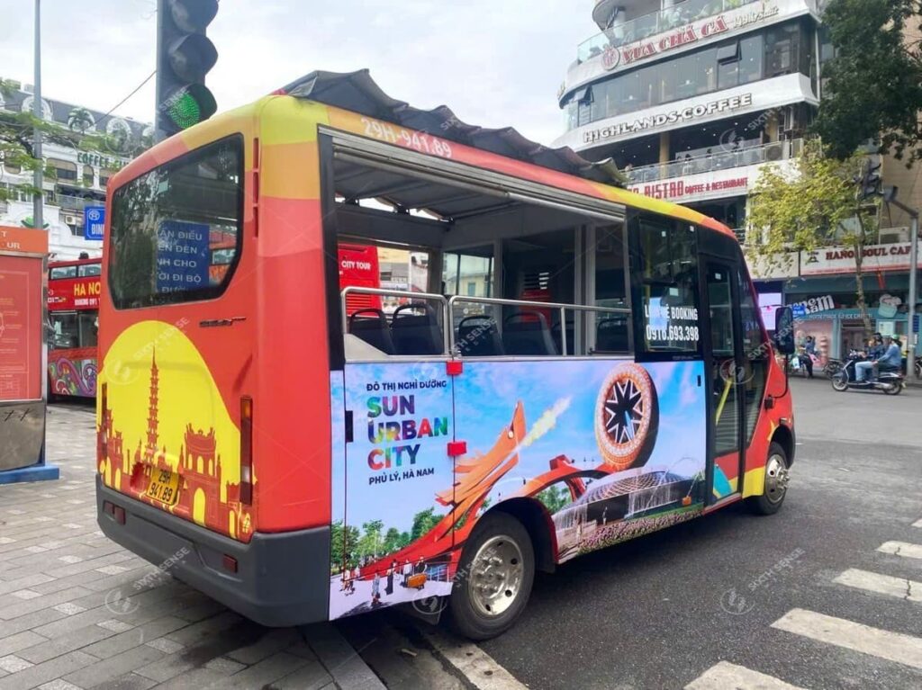 Sun Urban City quảng cáo trên xe bus City Tour 03 tại Hà Nội