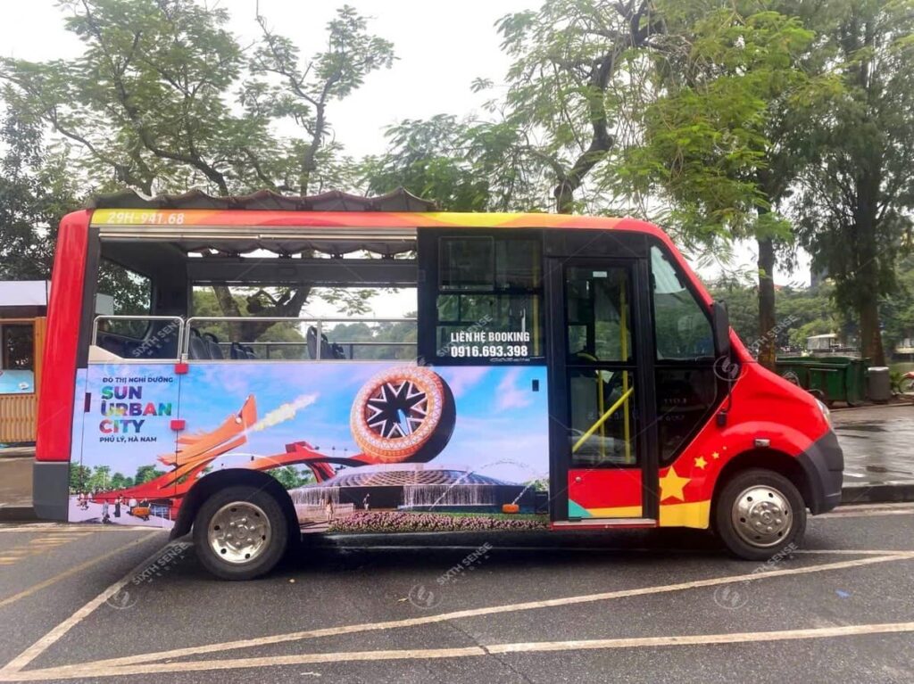 Sun Urban City quảng cáo trên xe bus City Tour 03 tại Hà Nội