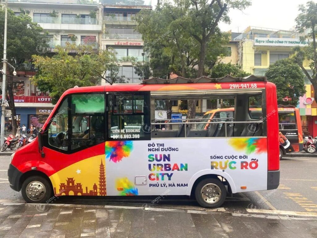 Sun Urban City quảng cáo trên xe bus City Tour 03 tại Hà Nội