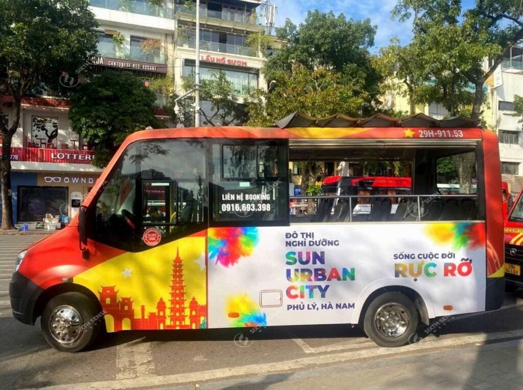 Sun Urban City quảng cáo trên xe bus City Tour 03 tại Hà Nội