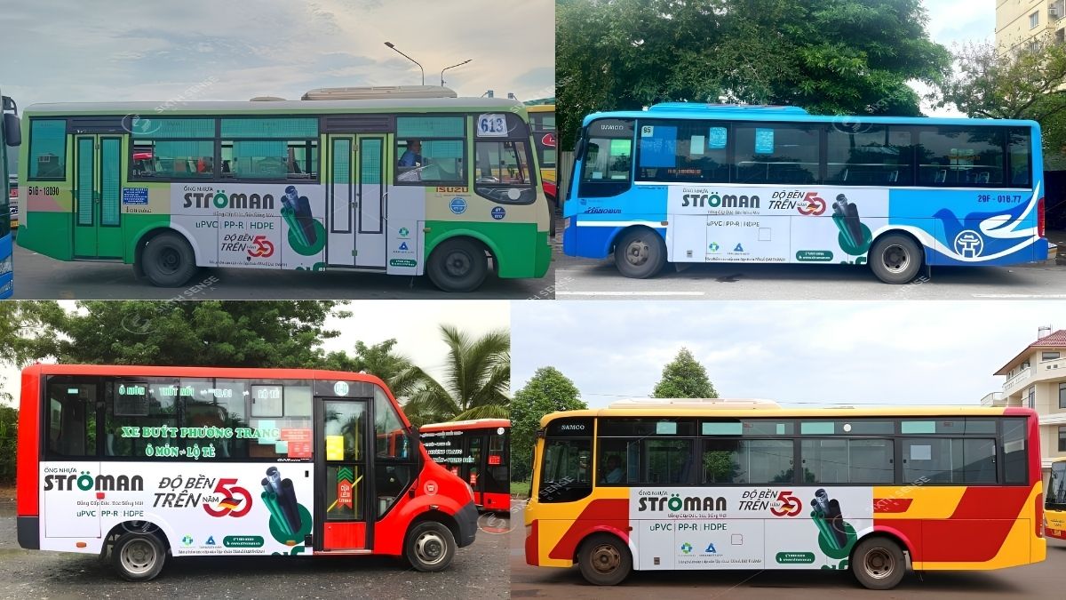 Quảng cáo xe buýt tại Hồ Chí Minh giúp tăng tốc độ thương mại và duy trì tần suất xuất hiện trên nhiều tuyến đường. (Nguồn: SSM Project)