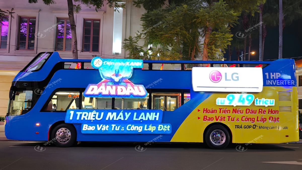 Quảng cáo xe bus đang phát triển cùng hệ thống giao thông công cộng và xu hướng OOH ngày càng đa dạng tại Việt Nam. (Nguồn: Internet)